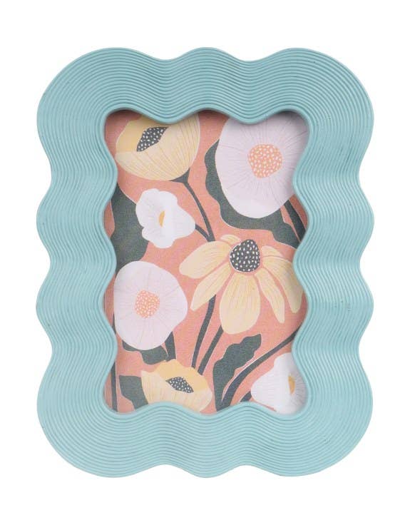 Aqua Blue Wave Bilderamme 4x6"