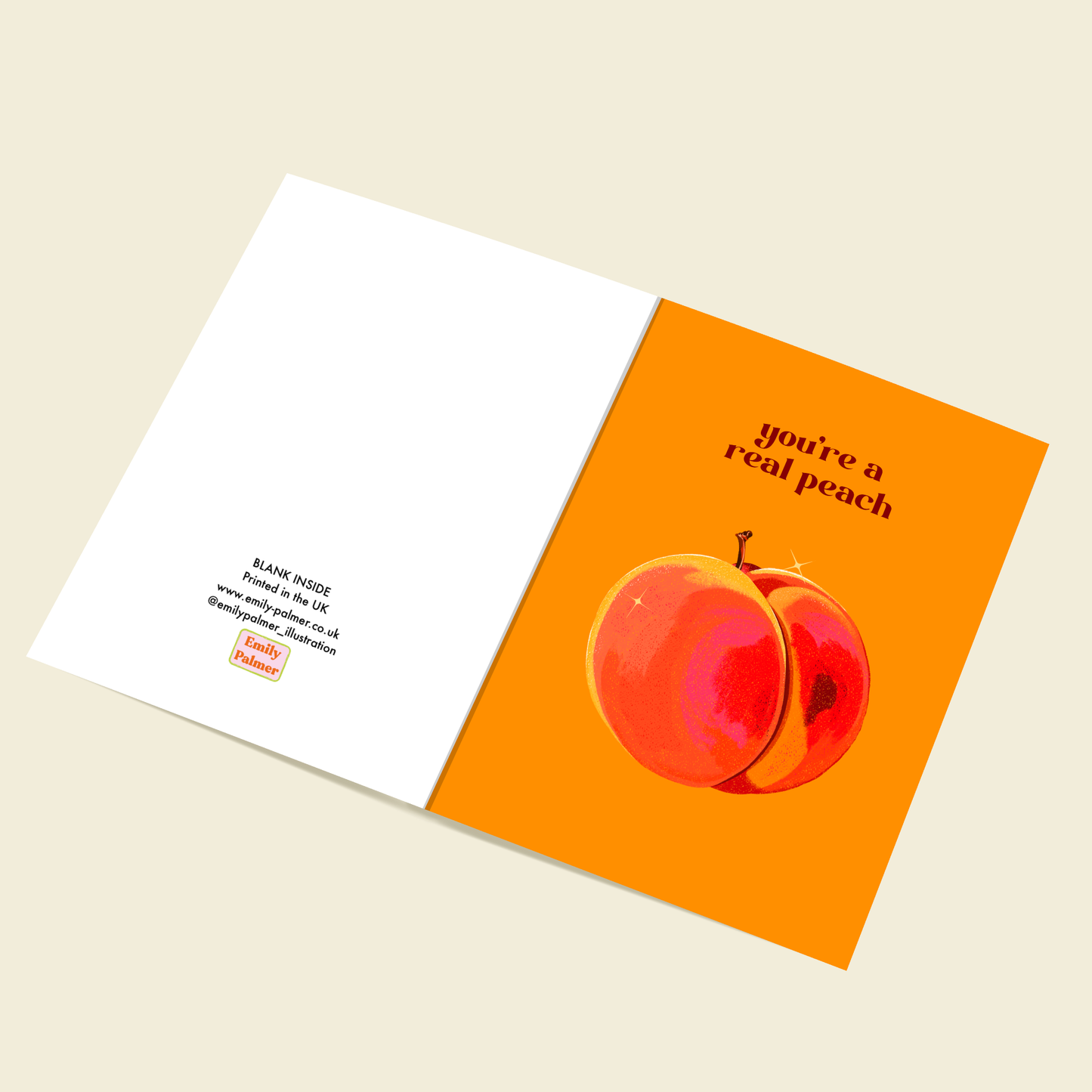 "Your're A Peach" Dobbelt Kort