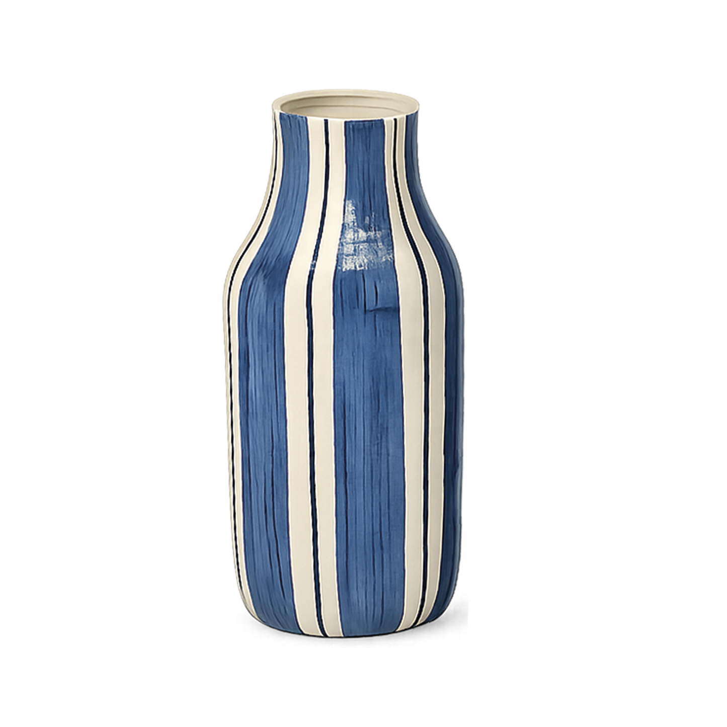 Stor Blå Stripet Vase