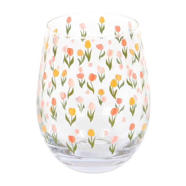 Tulipan Print Glass