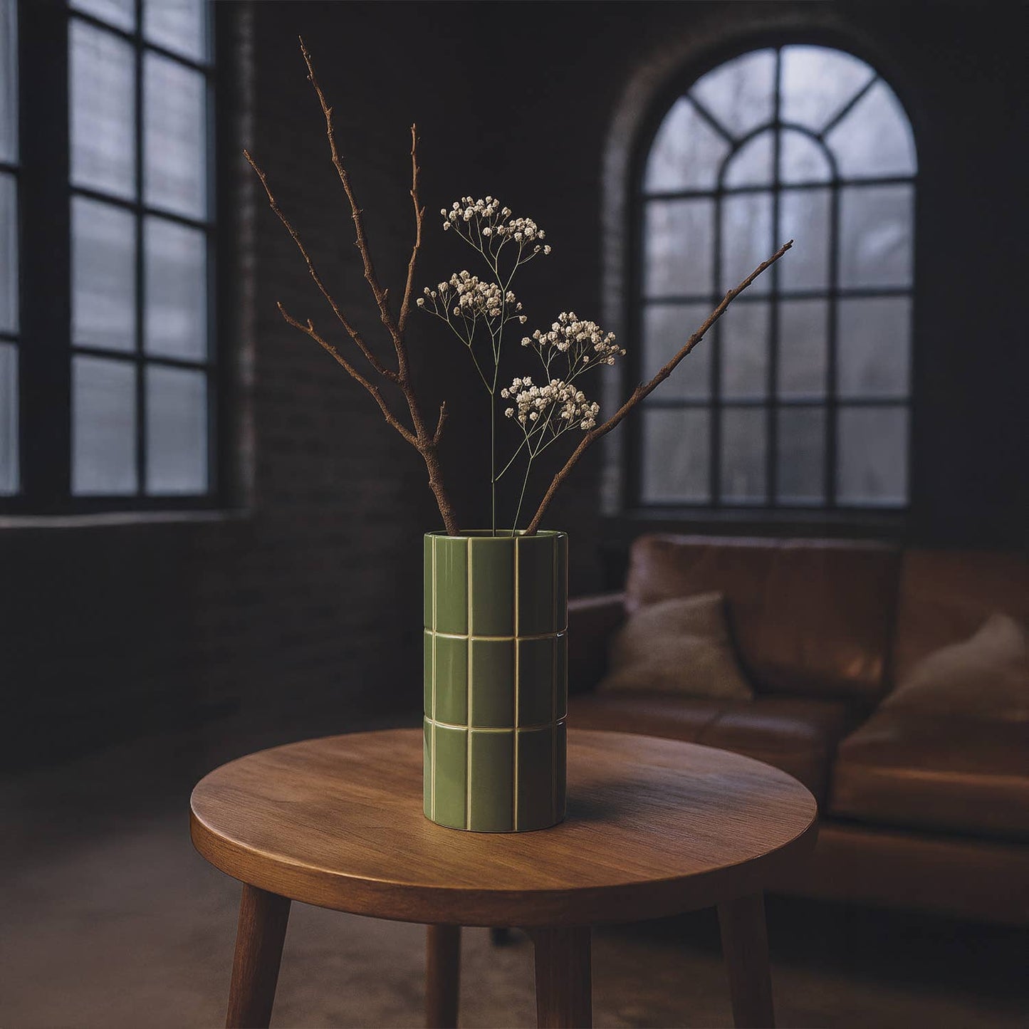 Khaki Flis Vase
