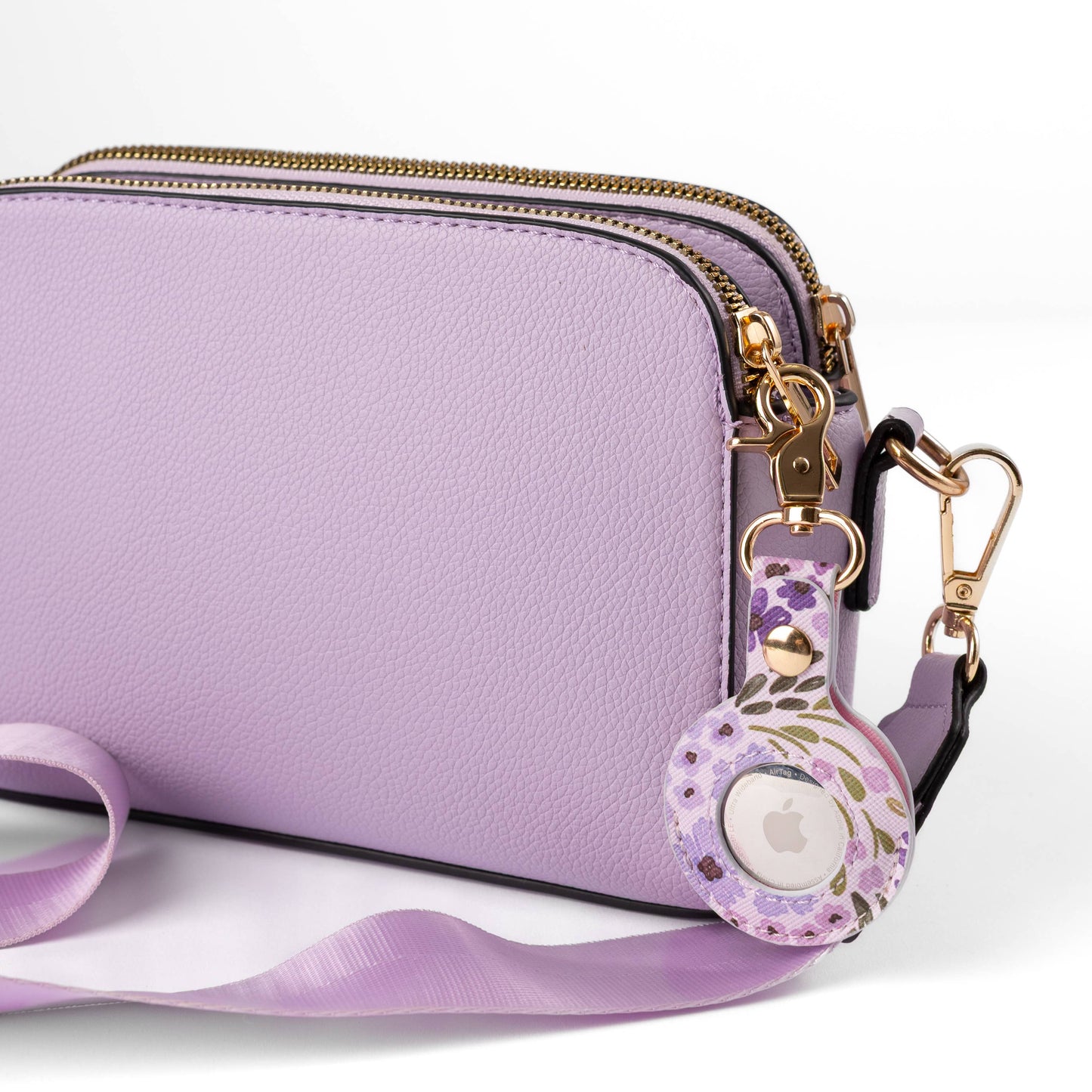 Lilac Floral AirTag-holder