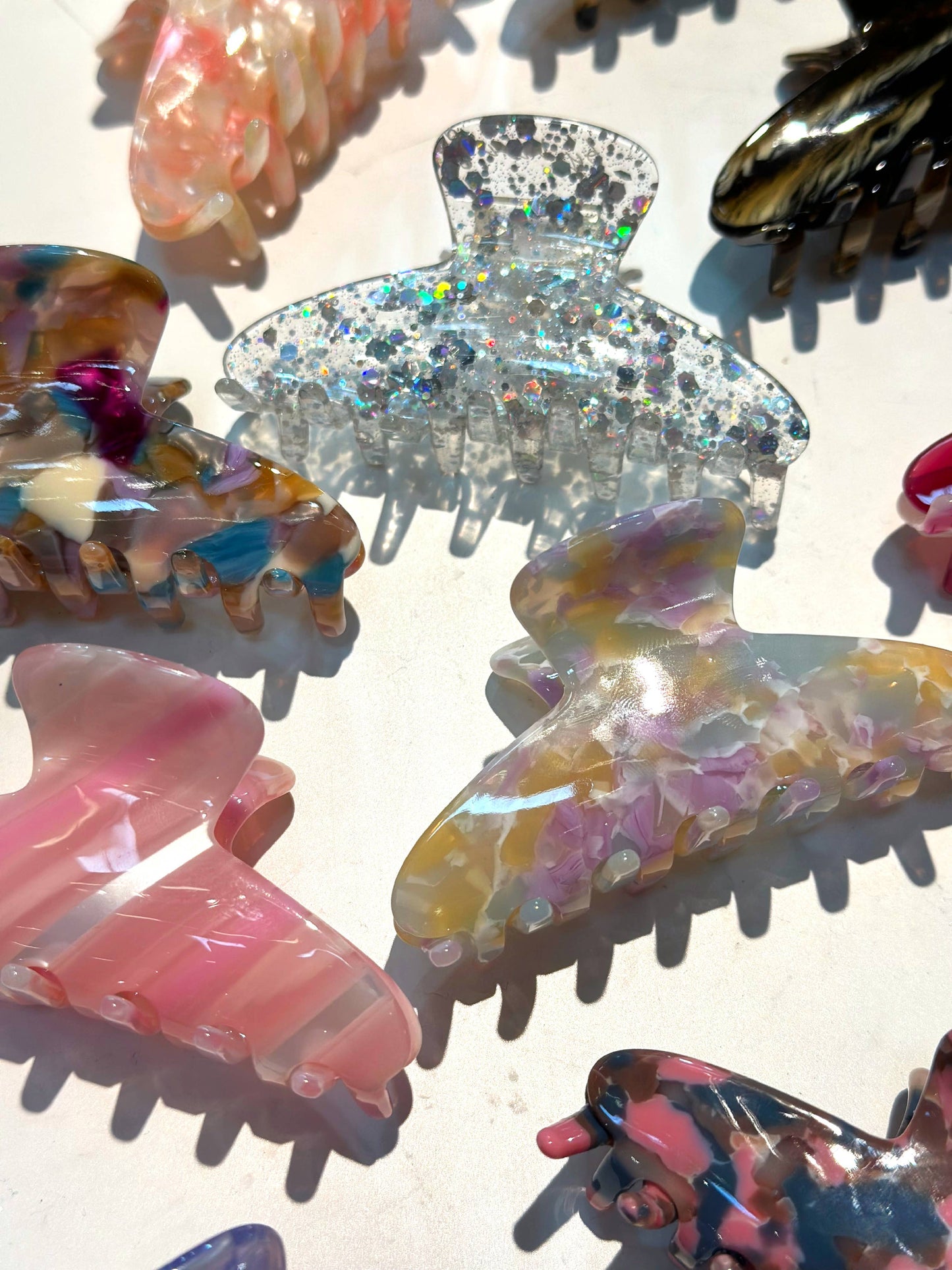 Pastell regnbue - klassisk hårklype