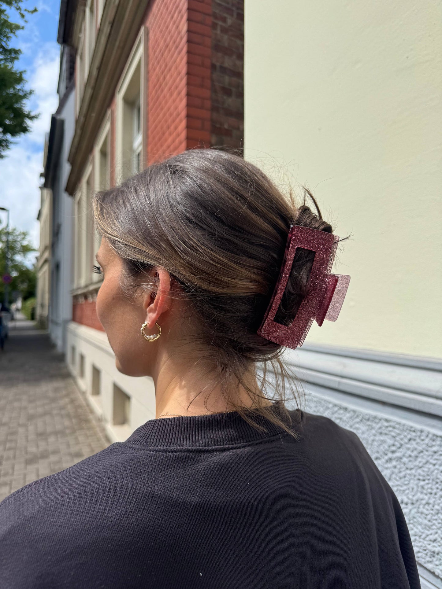 Rosa og grønn XL hårklype