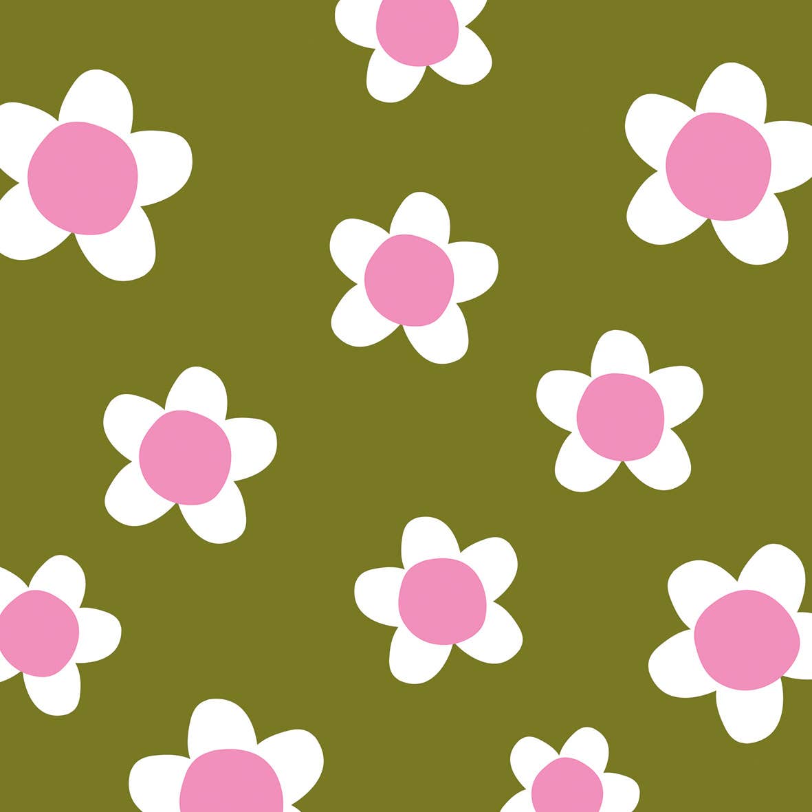 Flower Fun Green Servietter 33X33