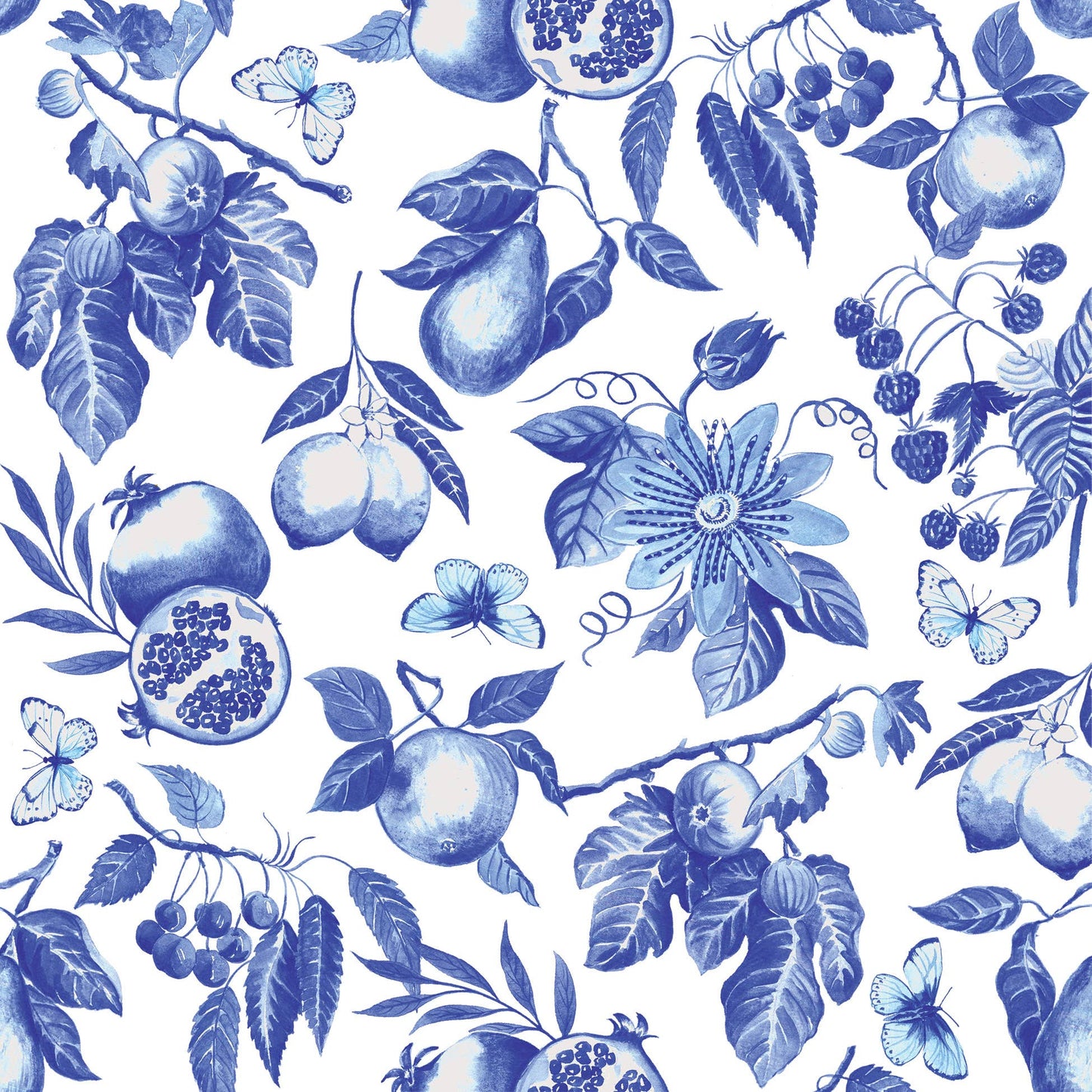 Blaue Toile Servietter 33x33
