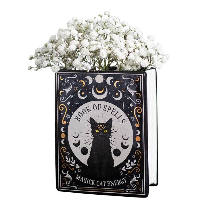 Svart Katt Magibok Vase
