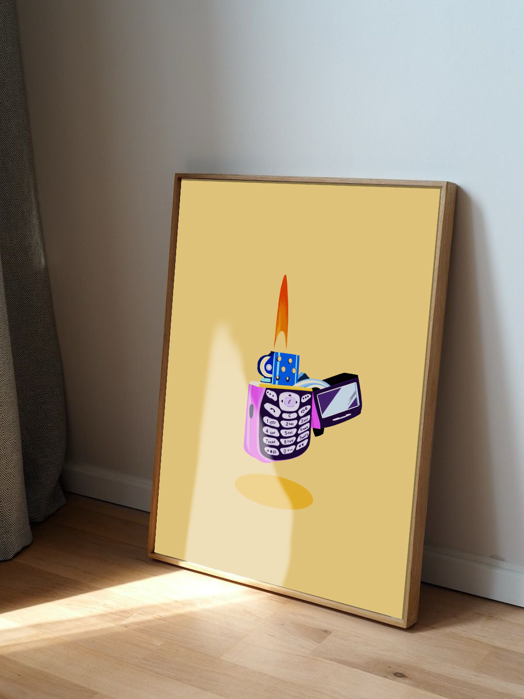 Cellphone Lighter Kunsttrykk A4