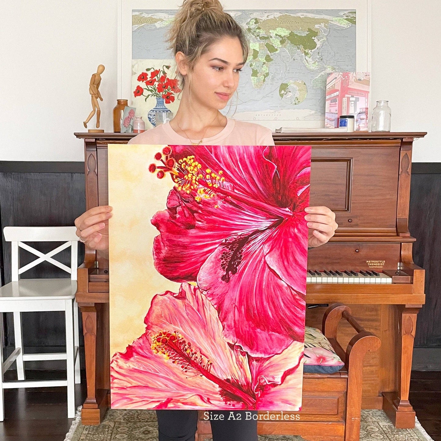 Hibiscus - Kunsttrykk - A3