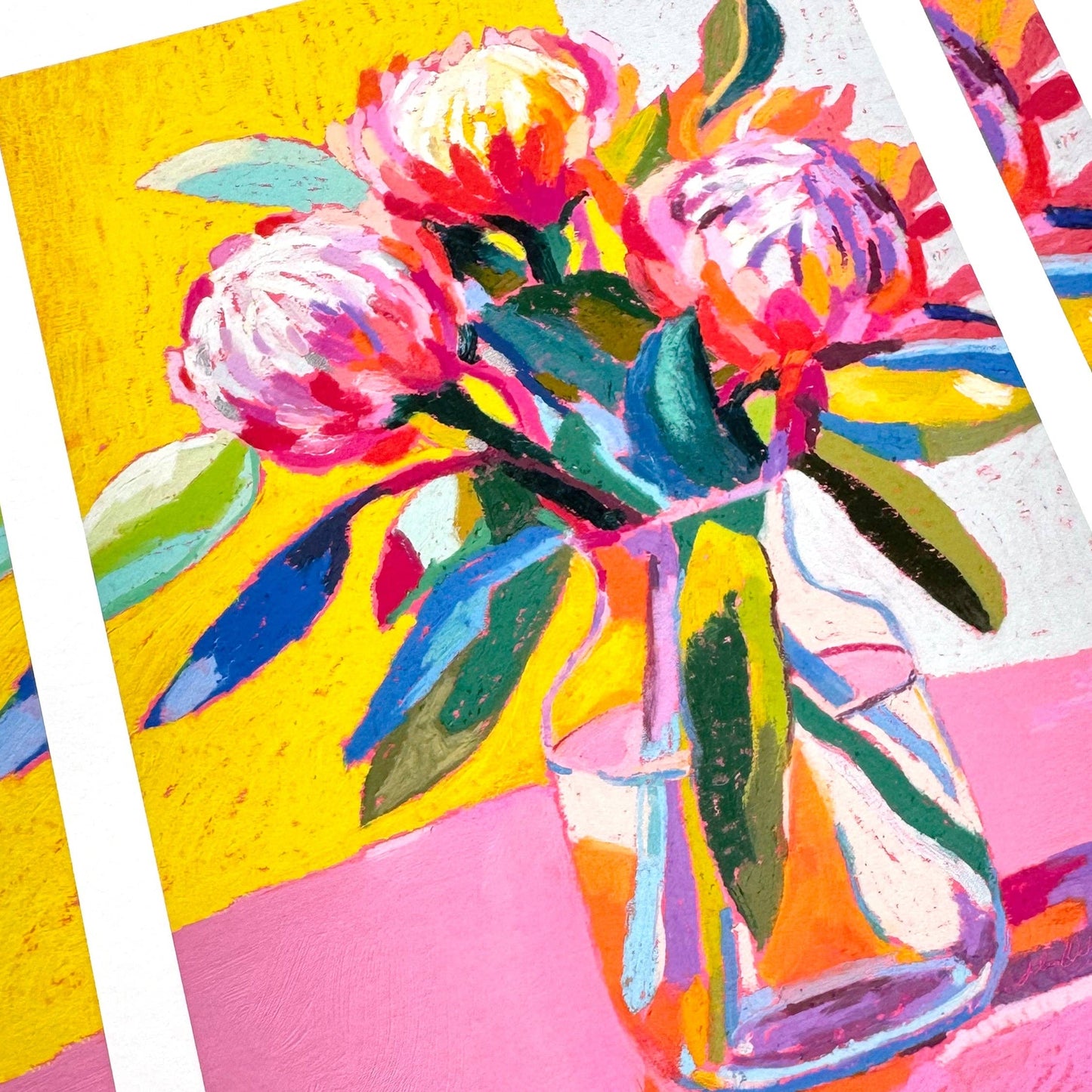 Playful Protea - Kunsttrykk - A3