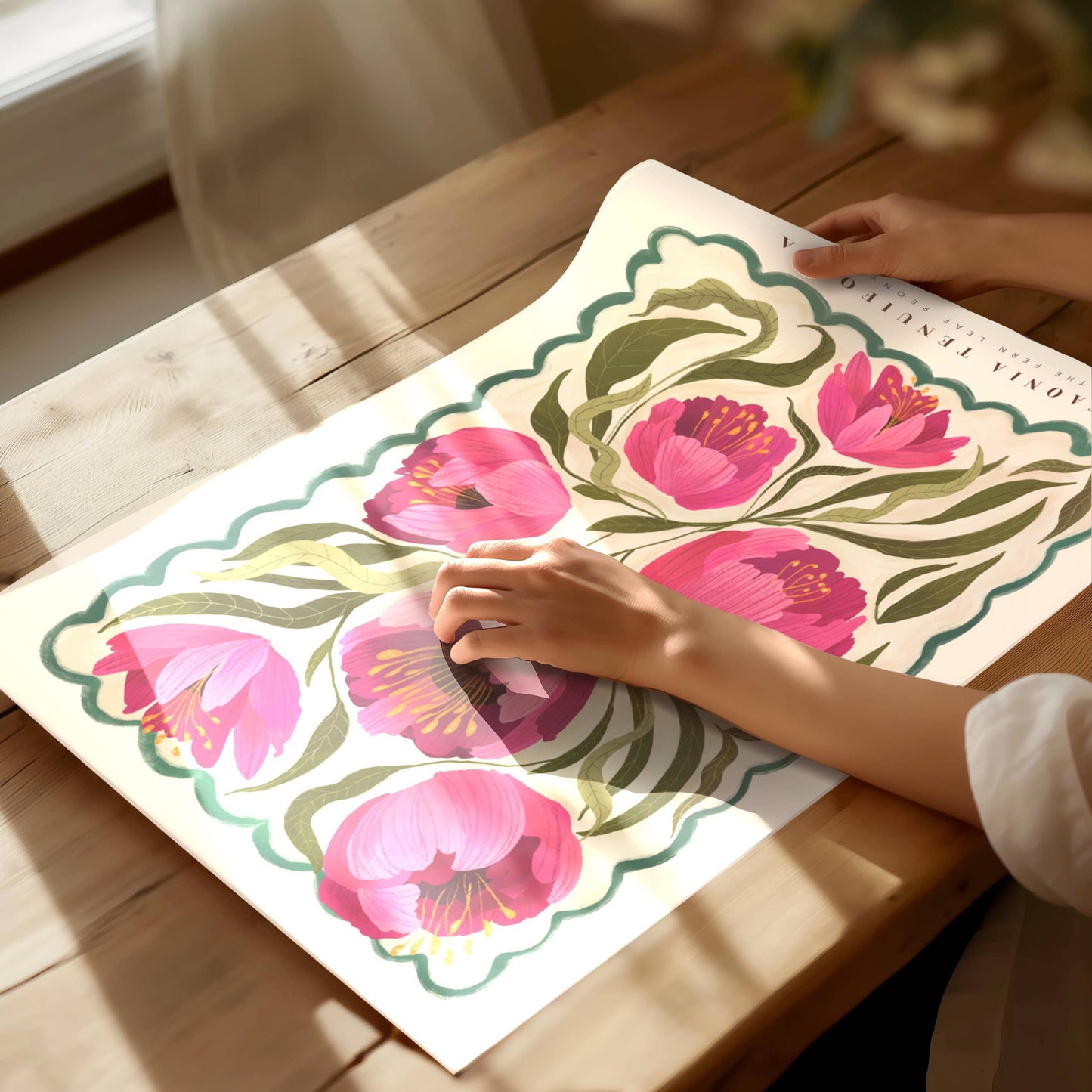 Sommer Peoner - Kunsttrykk - A3