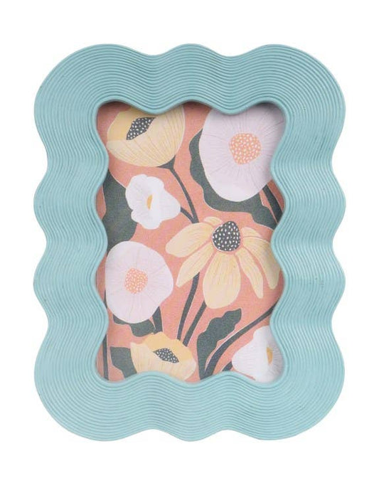 Aqua Blue Wave Bilderamme 4x6"