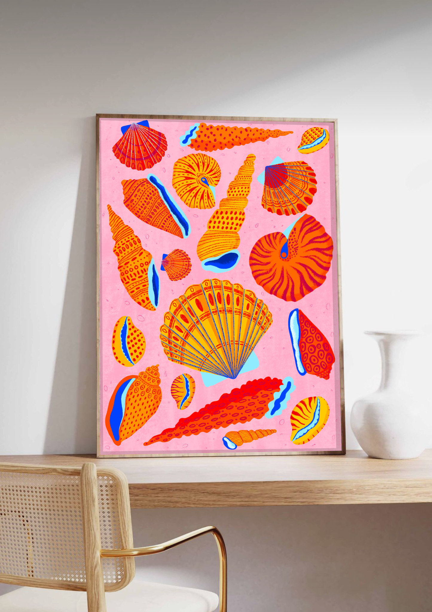 Seashell Kunsttrykk A4