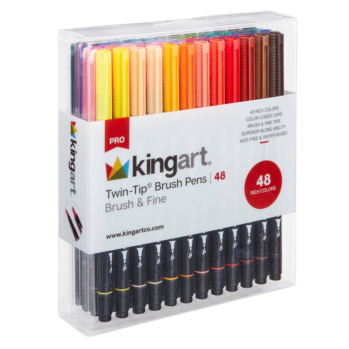 PRO Twin-Tip™ Brush Pens - 48 Farger