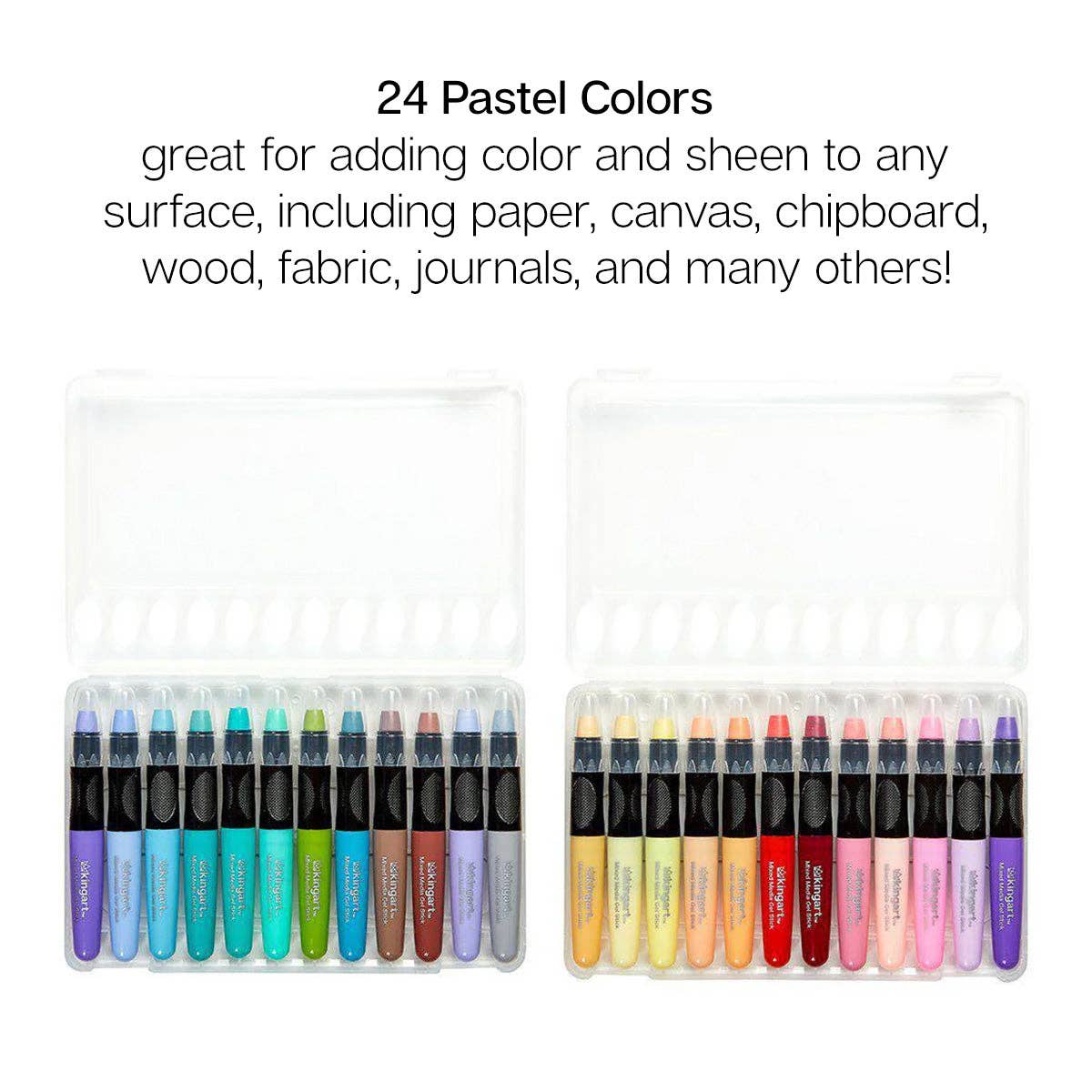 Mixed Media Gel Stick Crayons - 24 Pastel Farger