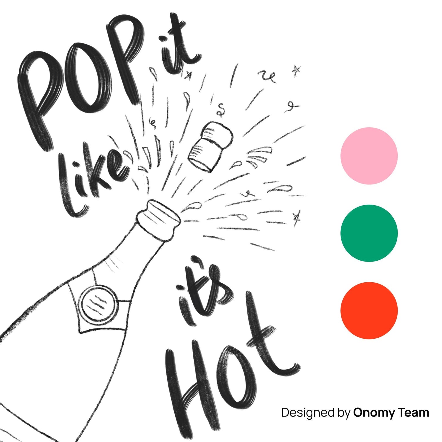 Pop It Like It’s Hot Champagne Gratulasjonskort