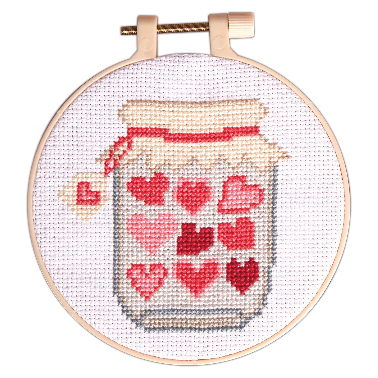 Jar Of Hearts - Korssting Broderisett