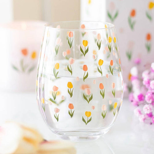 Tulipan Print Glass