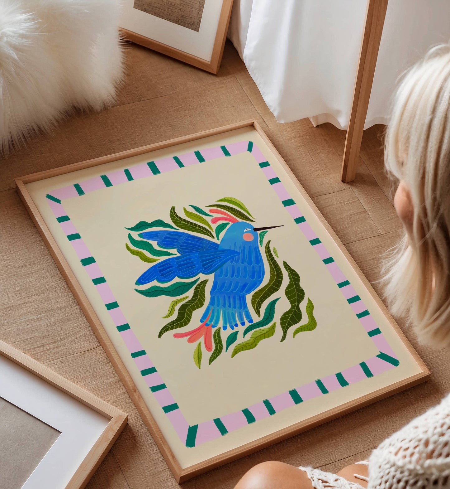 Holly Hummingbird - Kunsttrykk - A3