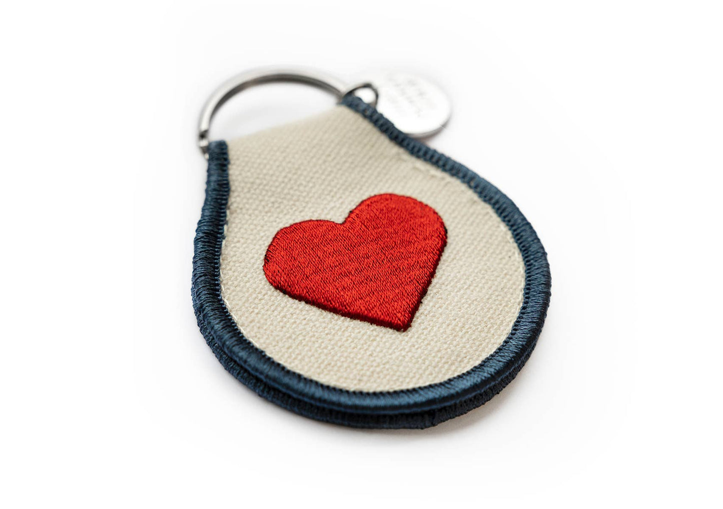 Hjerte - Brodert Nøkkelring