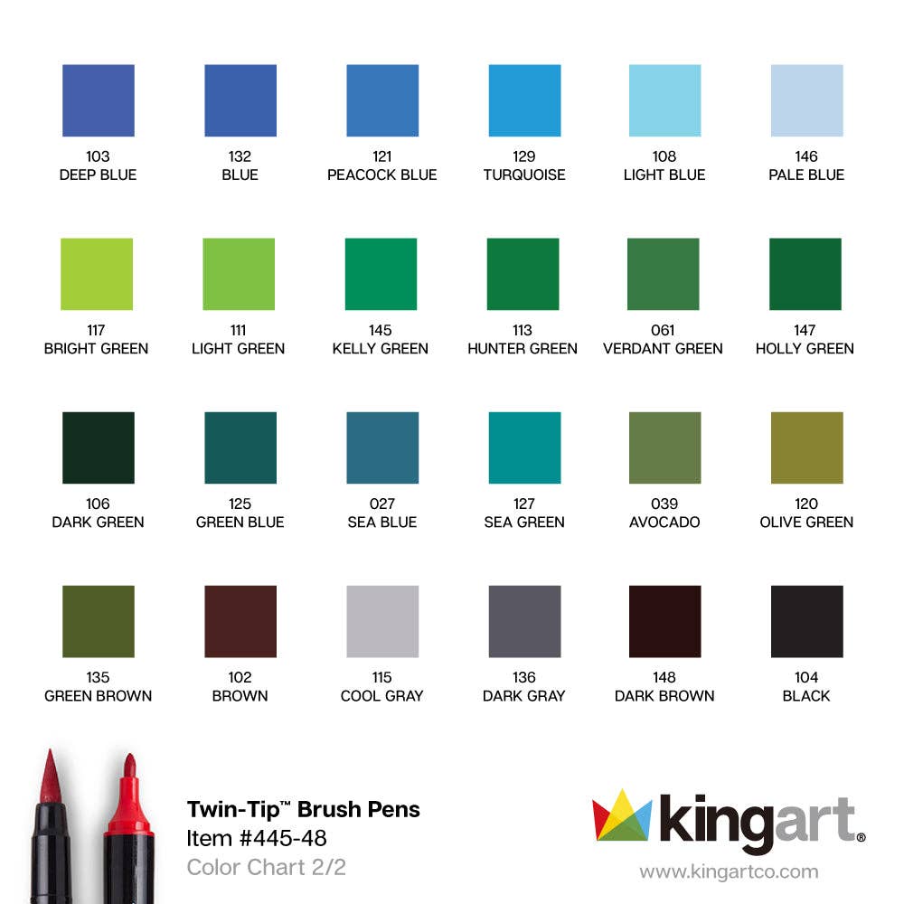 PRO Twin-Tip™ Brush Pens - 48 Farger