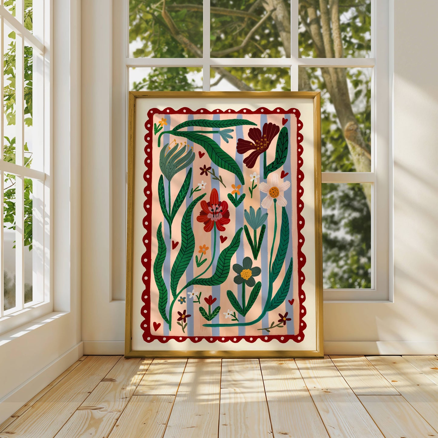 Boho Flower - Kunsttrykk - A4