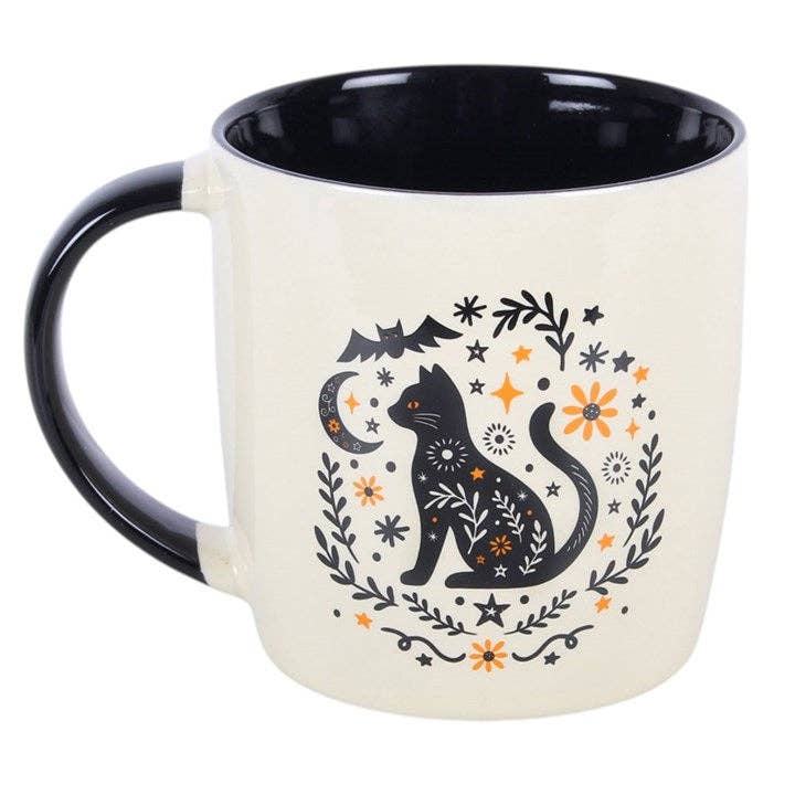 Svart Katt Kaffekopp