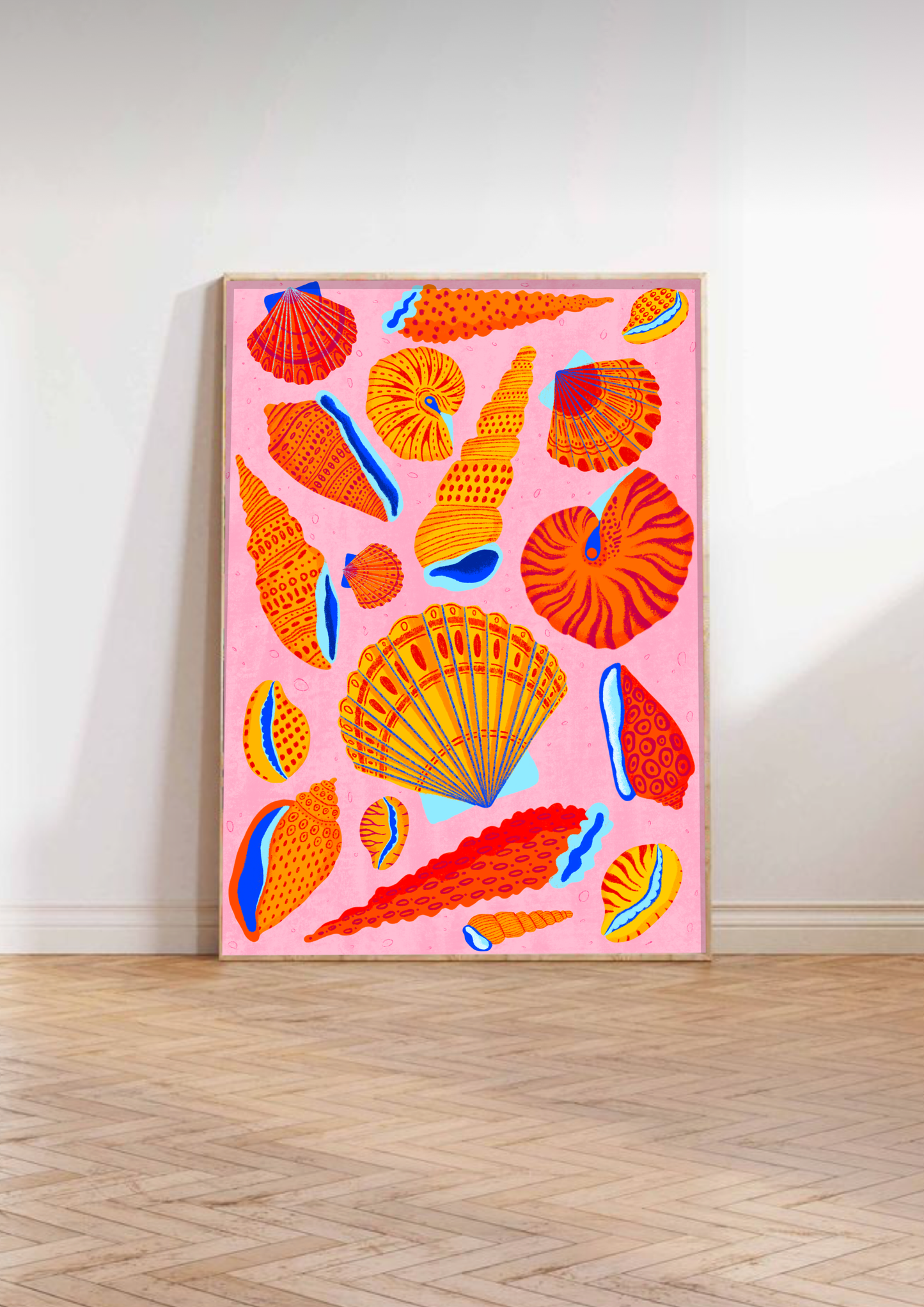 Seashell Kunsttrykk A4