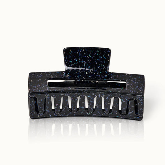 Svart glitter XL hårklype