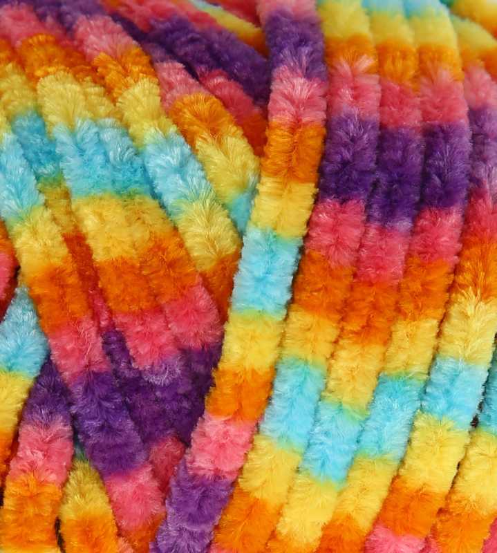 Wollbiene Chenille Garn 100 g