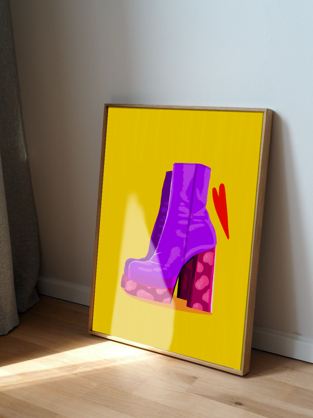 Purple BootsKunsttrykk A4