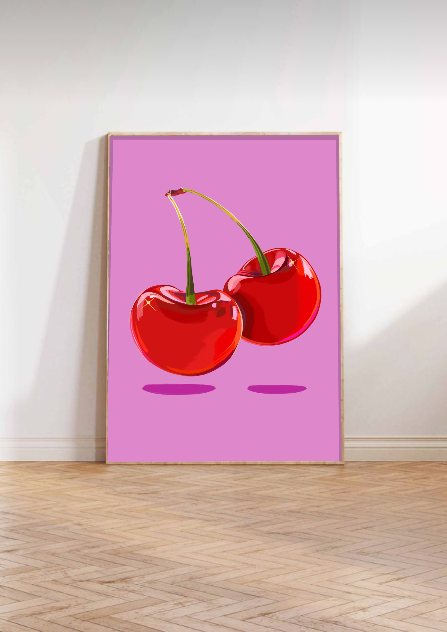 Pink Cherry Kunsttrykk A3