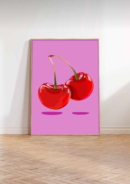 Pink Cherry Kunsttrykk A3