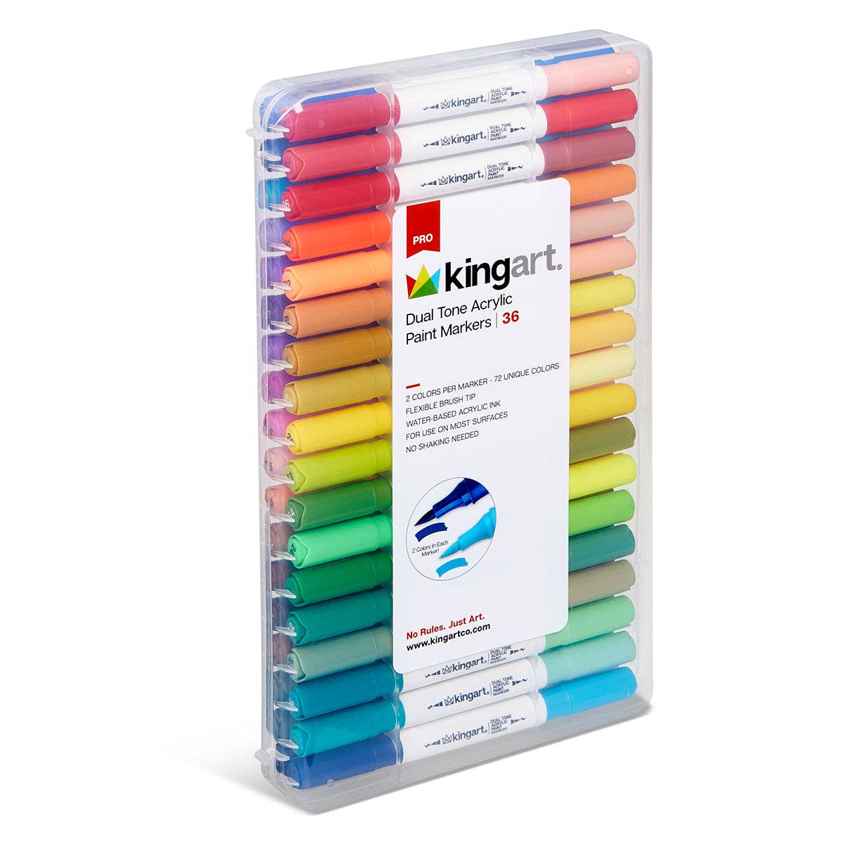 PRO Dual Tone® Akryltusjer - 36 Tusjer, 72 Farger