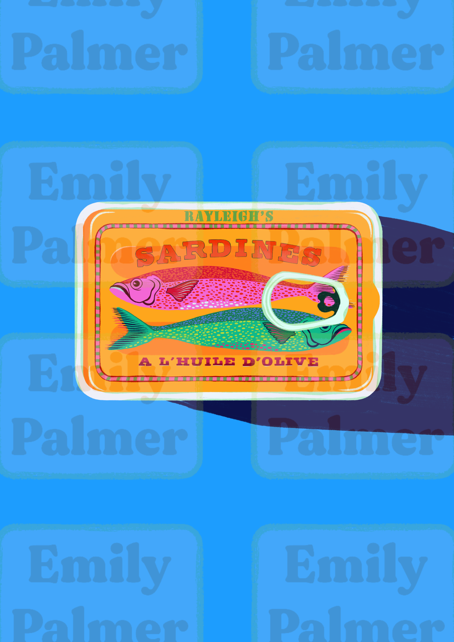 Sardine Tin Kunsttrykk A5