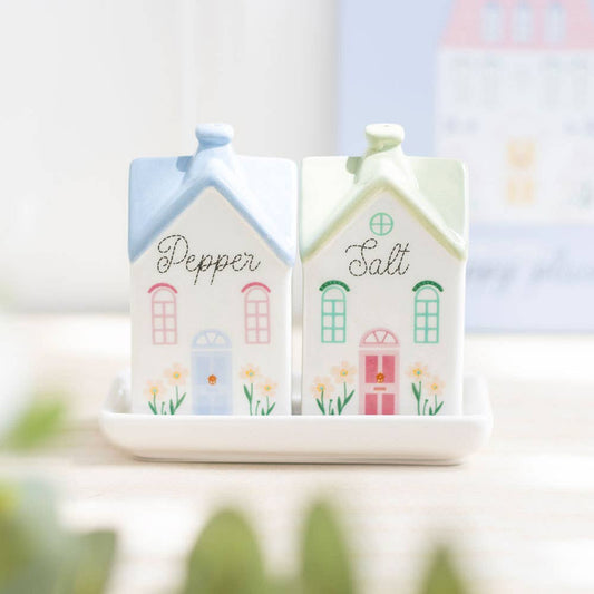 Pastell Hus Salt & Pepper Bøsser