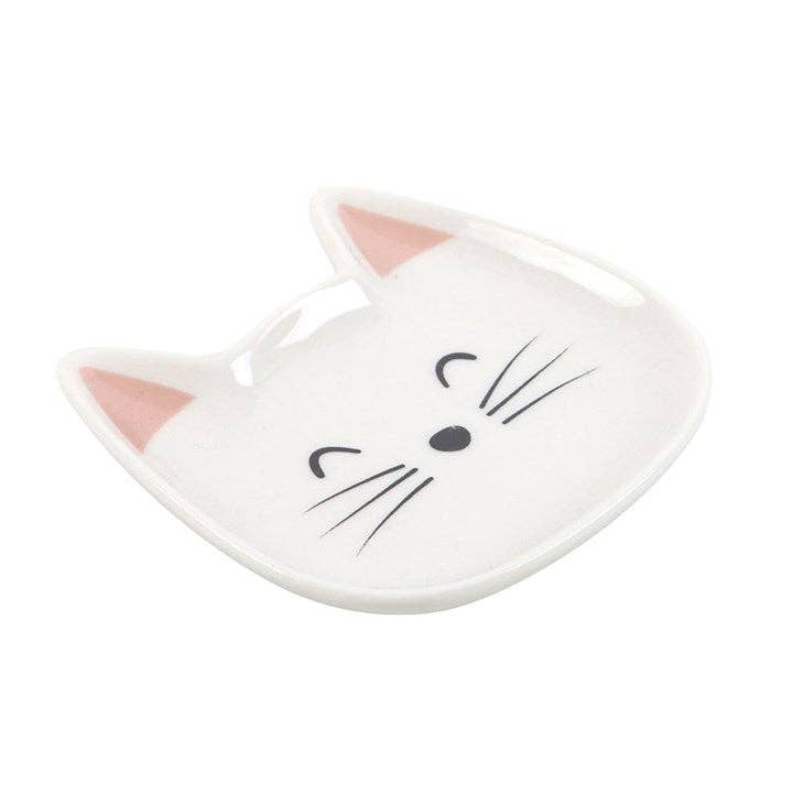 Hvit Katt Trinket Skål