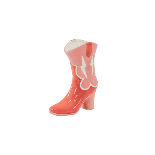 Rosa Cowboy Støvel - Vase - 16,5x10.5x26,5cm