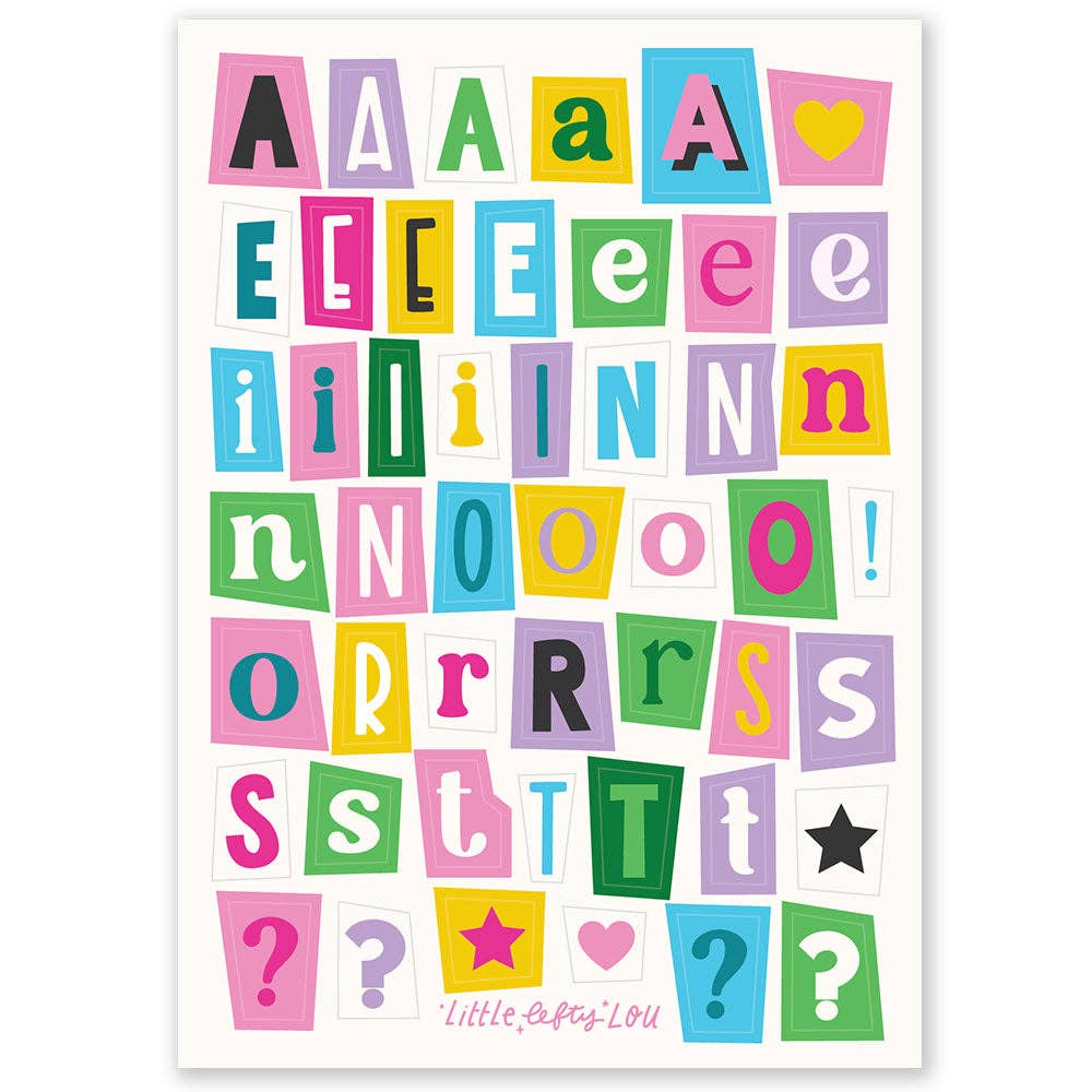 Ransom Note Klistremerkeark - 5 Ark Vannfast