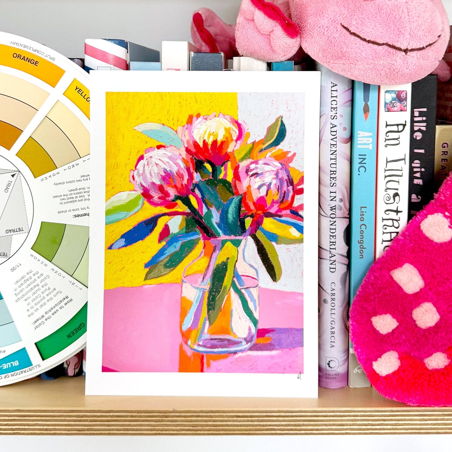 Playful Protea - Kunsttrykk - A3