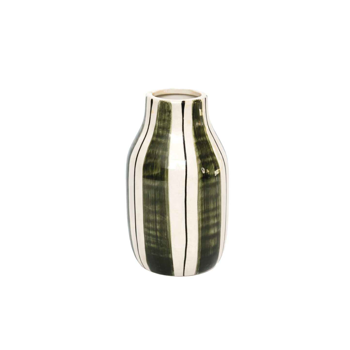 Liten Khaki Stripet Vase