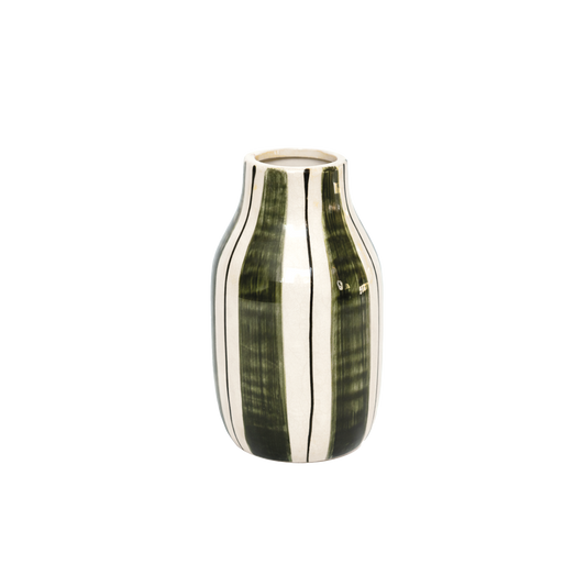 Liten Khaki Stripet Vase
