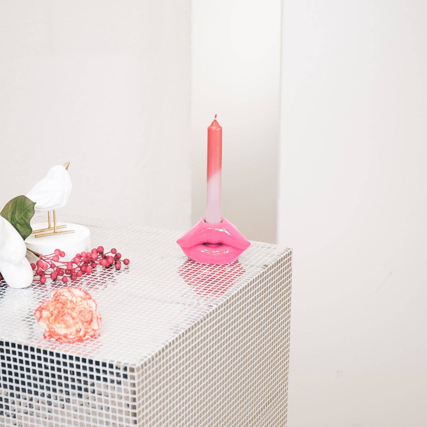 Neon Rosa Lepper - Lysholder