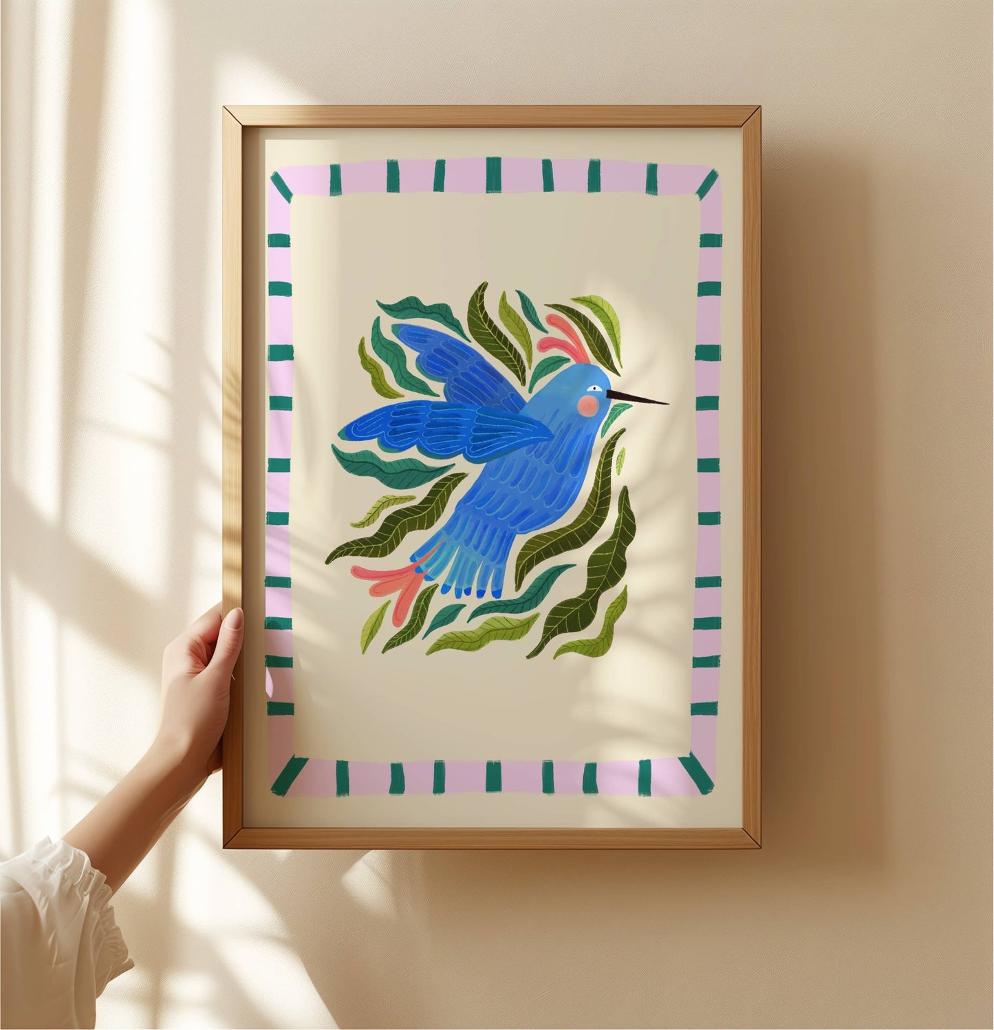 Holly Hummingbird - Kunsttrykk - A3