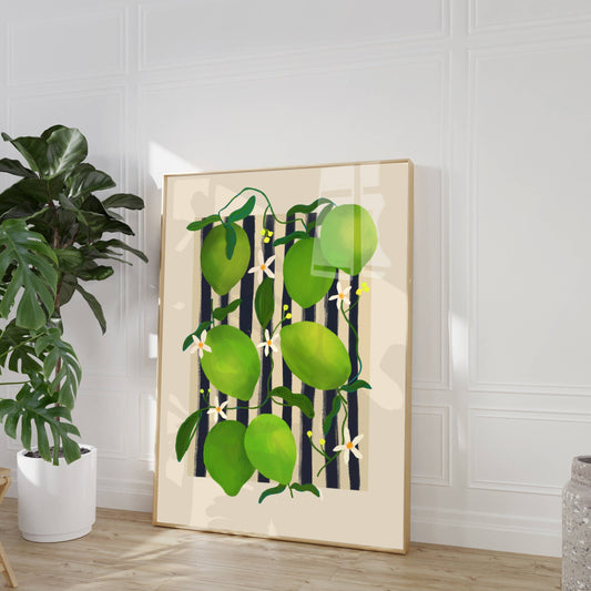 Lime Frukmarked - Kunsttrykk - A3