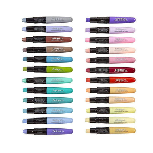 Mixed Media Gel Stick Crayons - 24 Pastel Farger