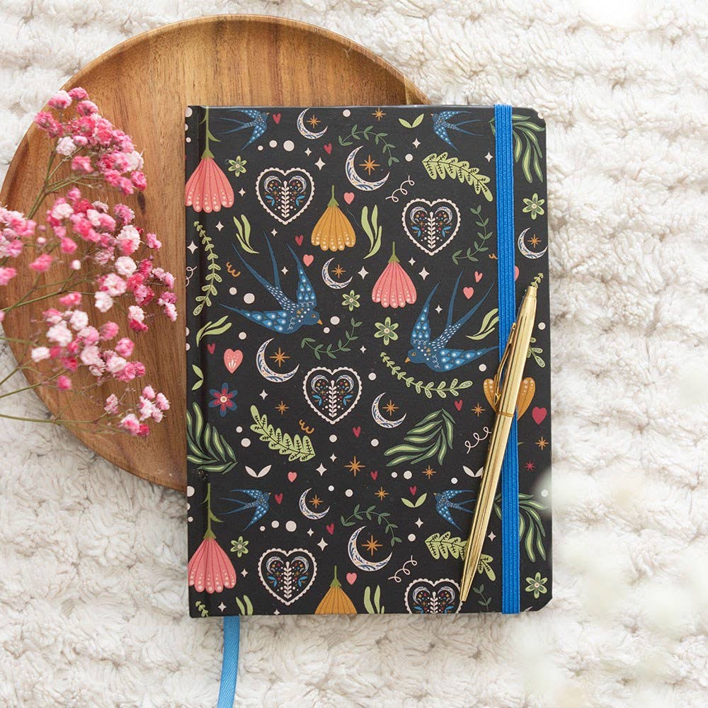 Midnight Bloom A5 Notatbok