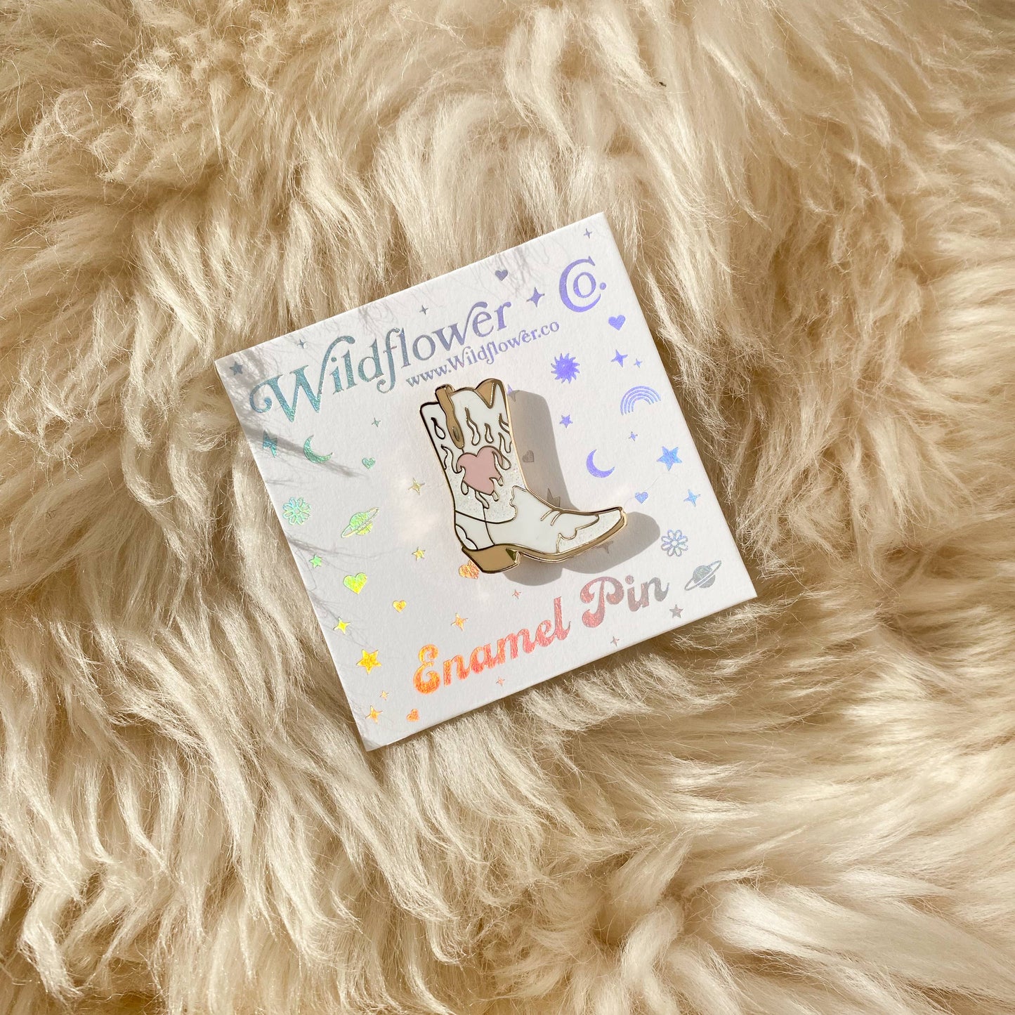 Flaming Cowgirl Støvel Pin