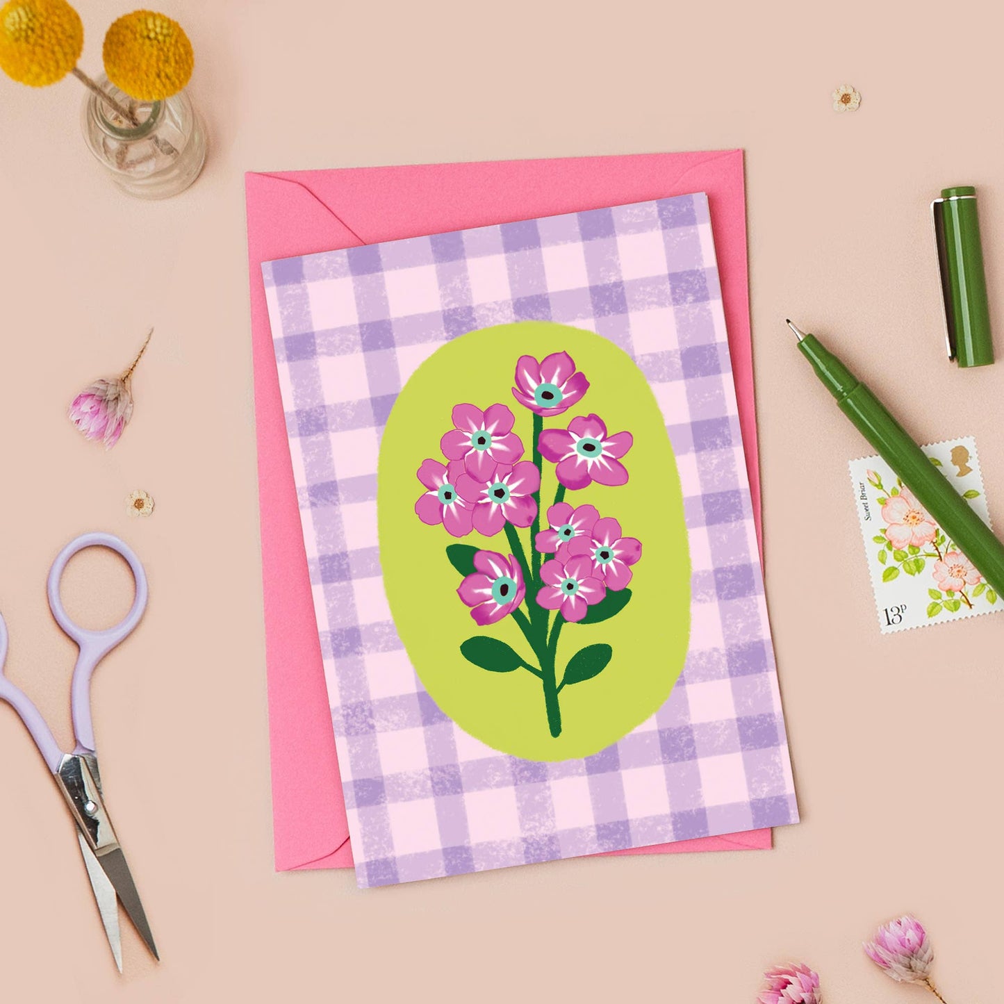 Everyday Greetings Cards | Gingham Floral | Birthday Cards