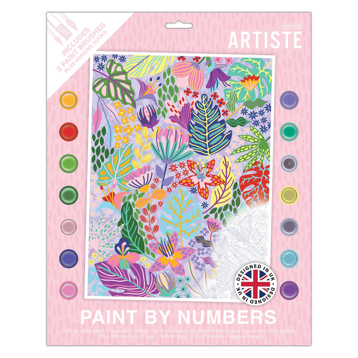 Abstrakte Blomster - Paint By Number